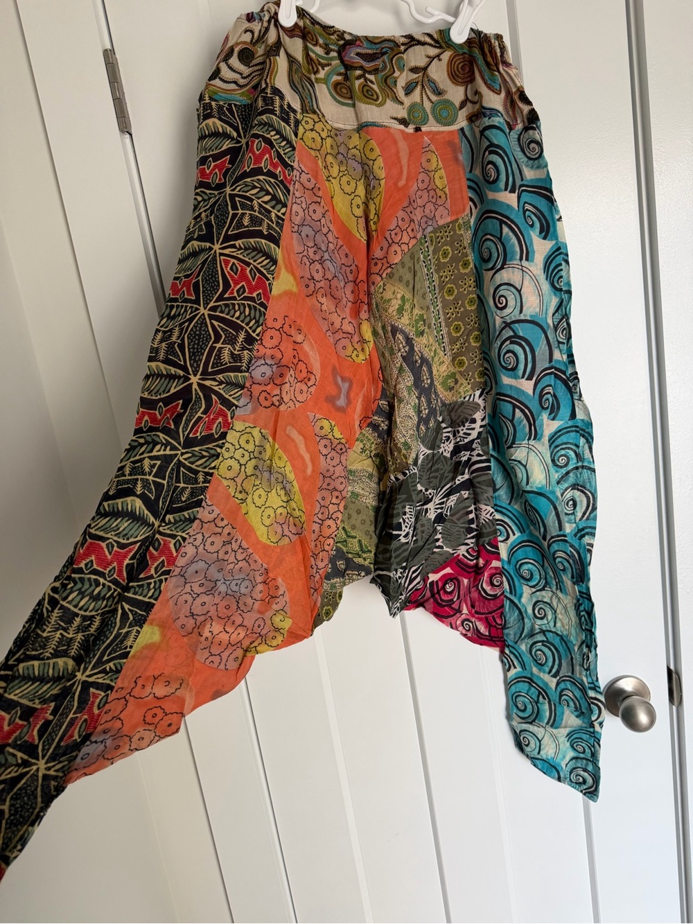 Multi-Color Bohemian Patchwork Harem Pants One Size